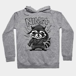 Ninja raccoon cute Hoodie
